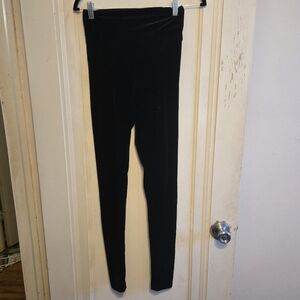 Cemi Ceri Black Velvet Leggings Size Small